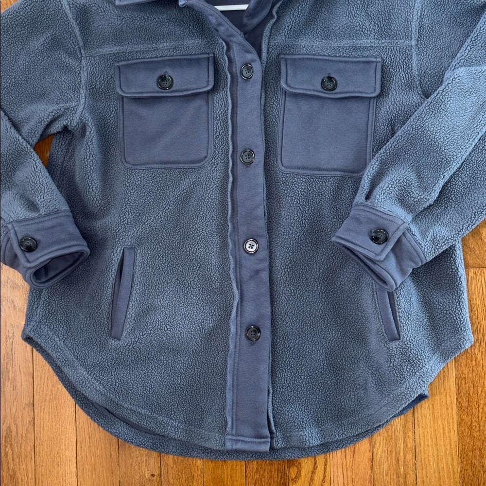 English Factory Shacket Size Small Oversized Jacket Button Up - Picture 3 of 6
